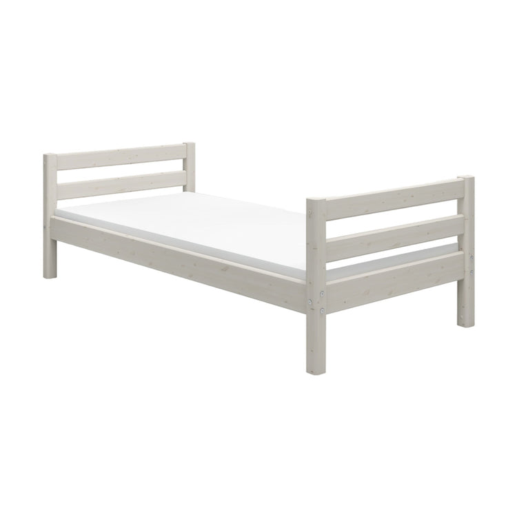 Single bed with set of slats 200x90cm White     Line