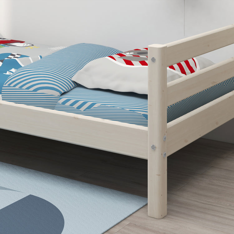 Single bed with set of slats 200x90cm White     Line