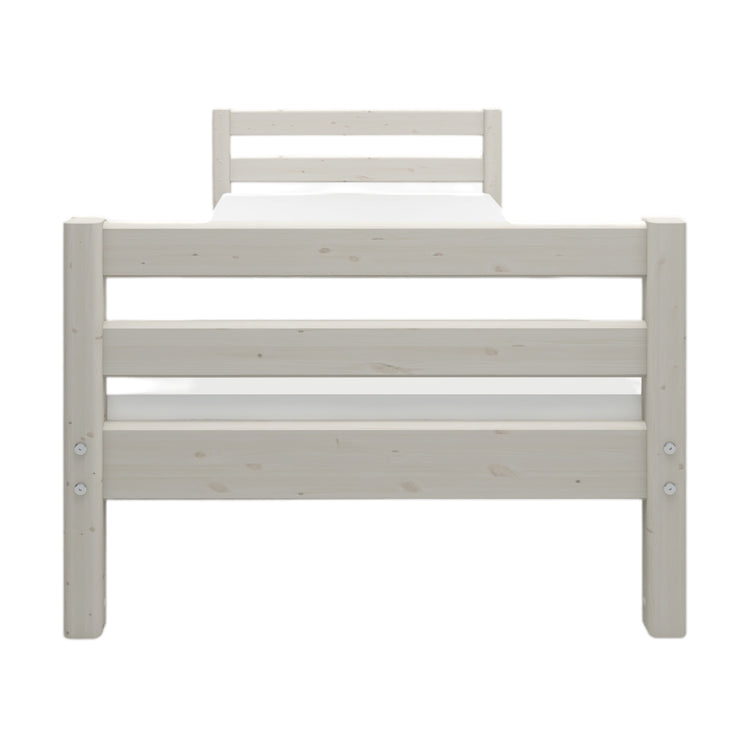 Single bed with set of slats 200x90cm White     Line
