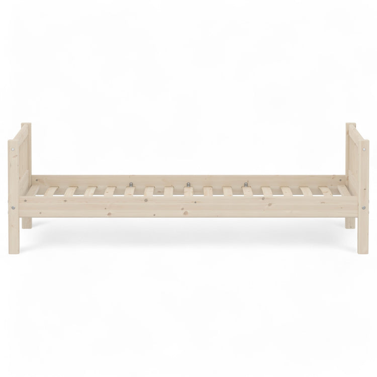 Single bed w. bars end + set of slats 200x90cm White w.
