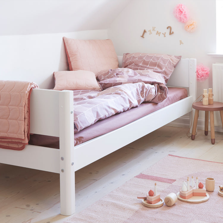 Single bed F.Wht. MDF  200x90  Legs F.Wht.