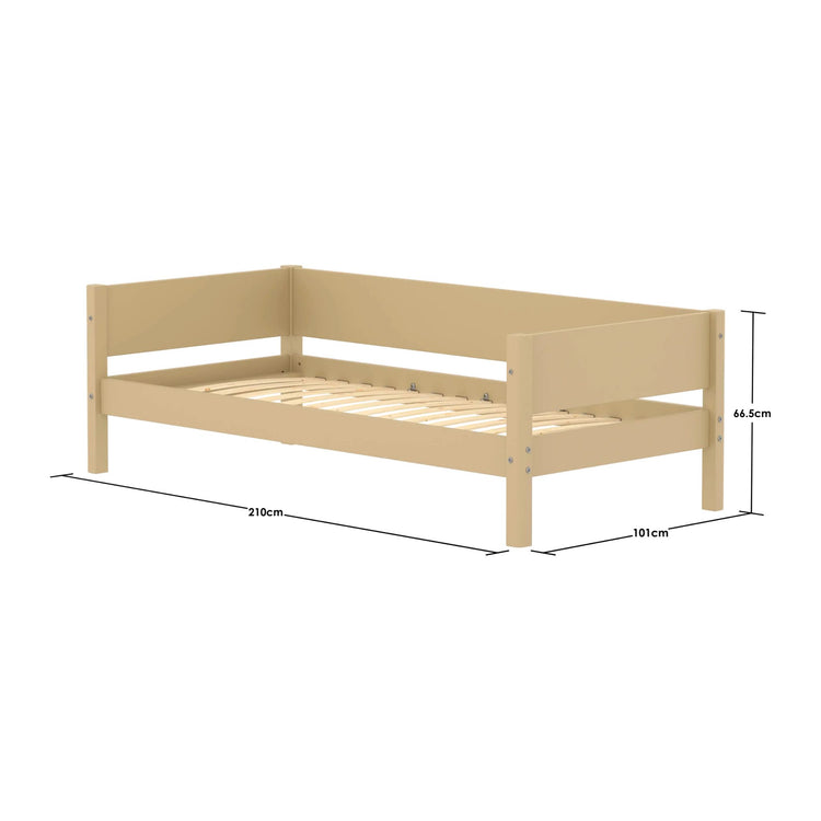 Daybed w/headboards+back Sand MDF 200x90cm Leg Sand