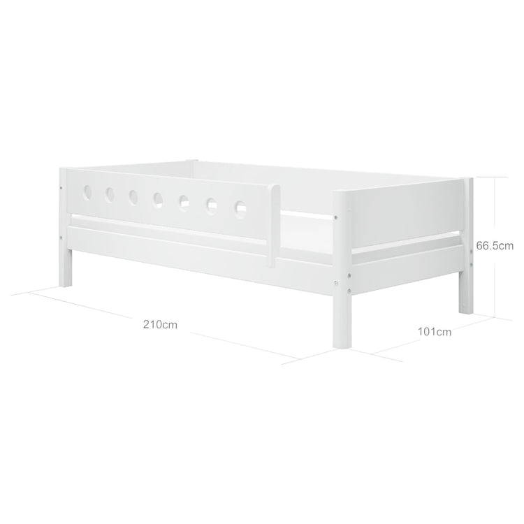 Daybed w/front safety rail 200x90cm F.Wht.+Rail F.Wht.