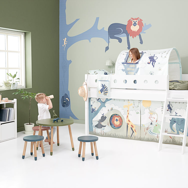 Midslp. F.Wht. MDF 200x90 Legs F.Wht. SL.Ladder Rail F.Wht.