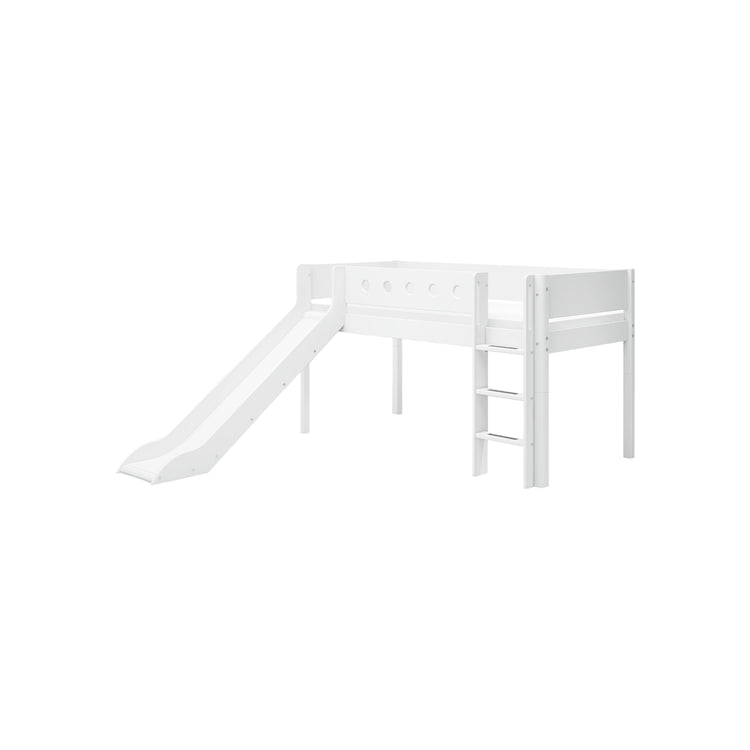Midslp. + Slide F.Wht. 200x90 Legs F.Wht. Str.Ladder  F.Wht.