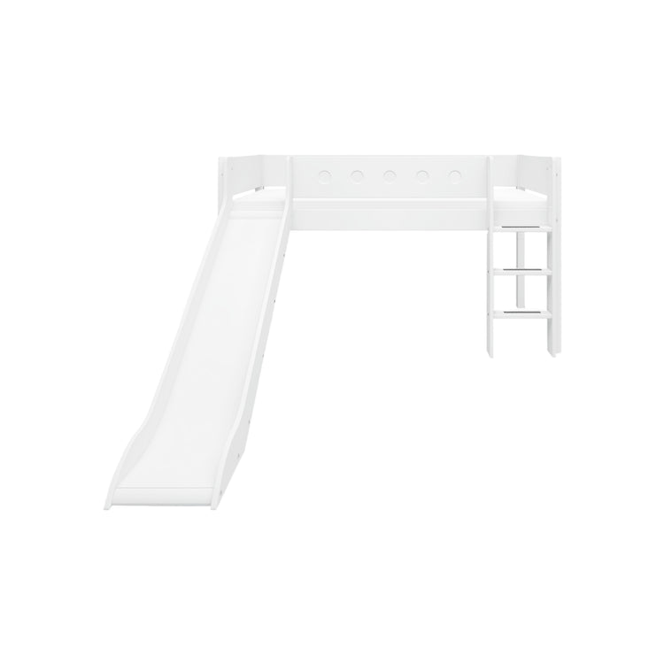 Midslp. + Slide F.Wht. 200x90 Legs F.Wht. Str.Ladder  F.Wht.