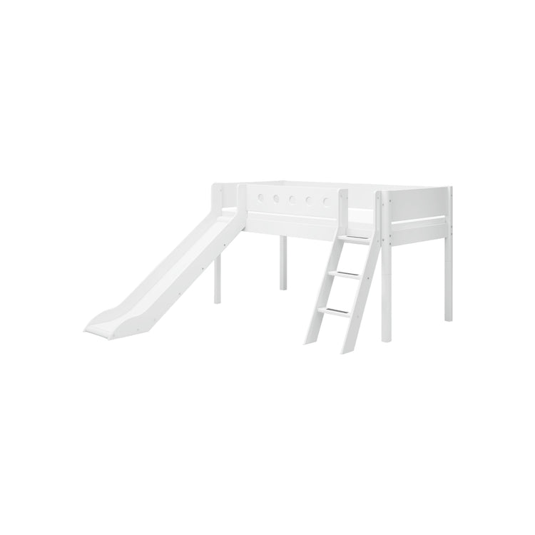 Midslp. + Slide F.Wht. 200x90 Legs F.Wht. SL.Ladder  F.Wht.