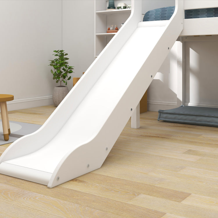 Midslp. + Slide F.Wht. 200x90 Legs F.Wht. SL.Ladder  F.Wht.