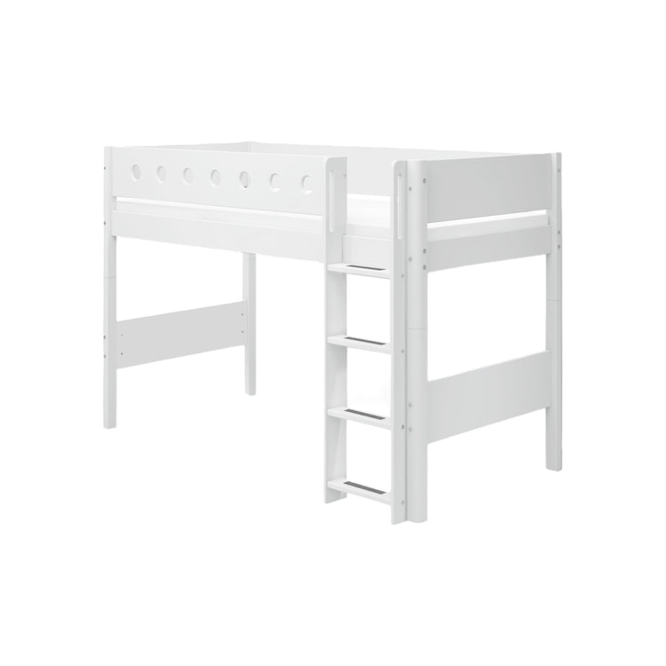 Semi-highsleeper 200x90 Legs F.Wht.Str.Ladder Rail F.Wht.