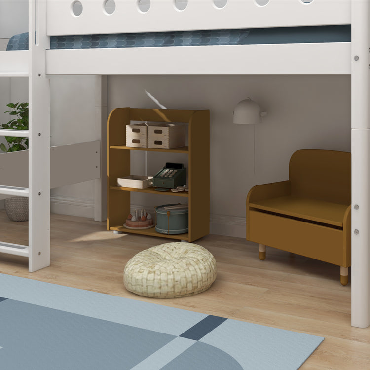 Semi-highsleeper 200x90 Legs F.Wht.Str.Ladder Rail F.Wht.