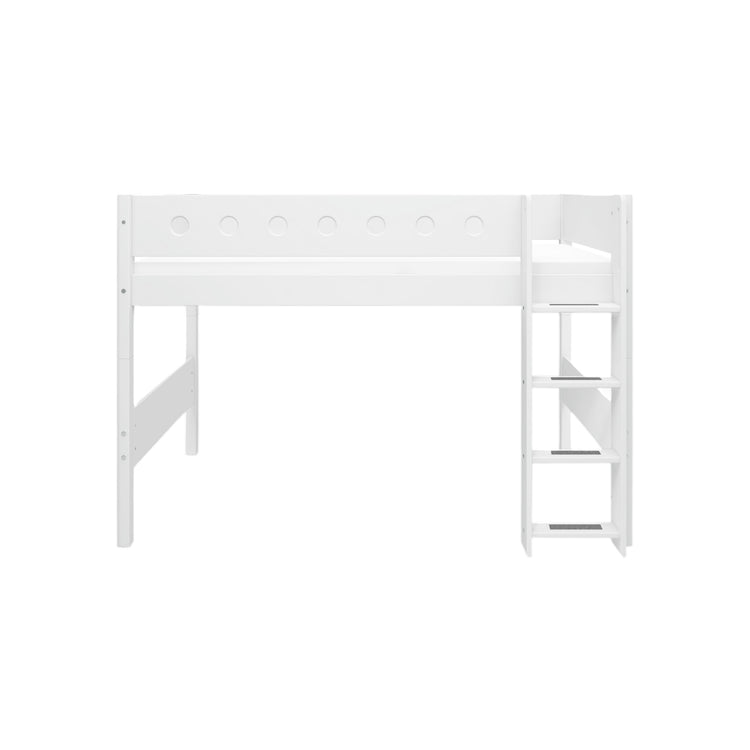 Semi-highsleeper 200x90 Legs F.Wht.Str.Ladder Rail F.Wht.