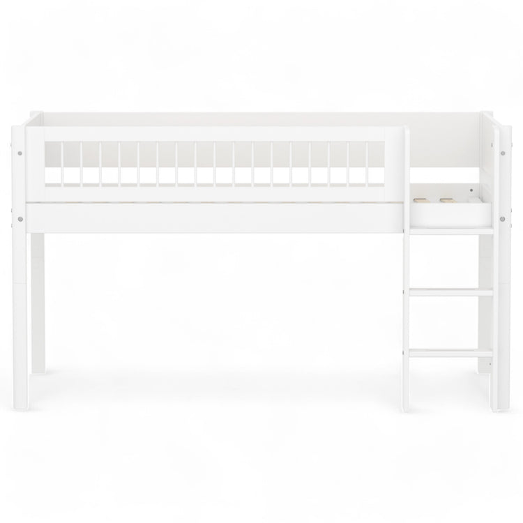 Midslp. F.Wht. MDF 200x90 Str.Ladder Crossbars F.Wht.