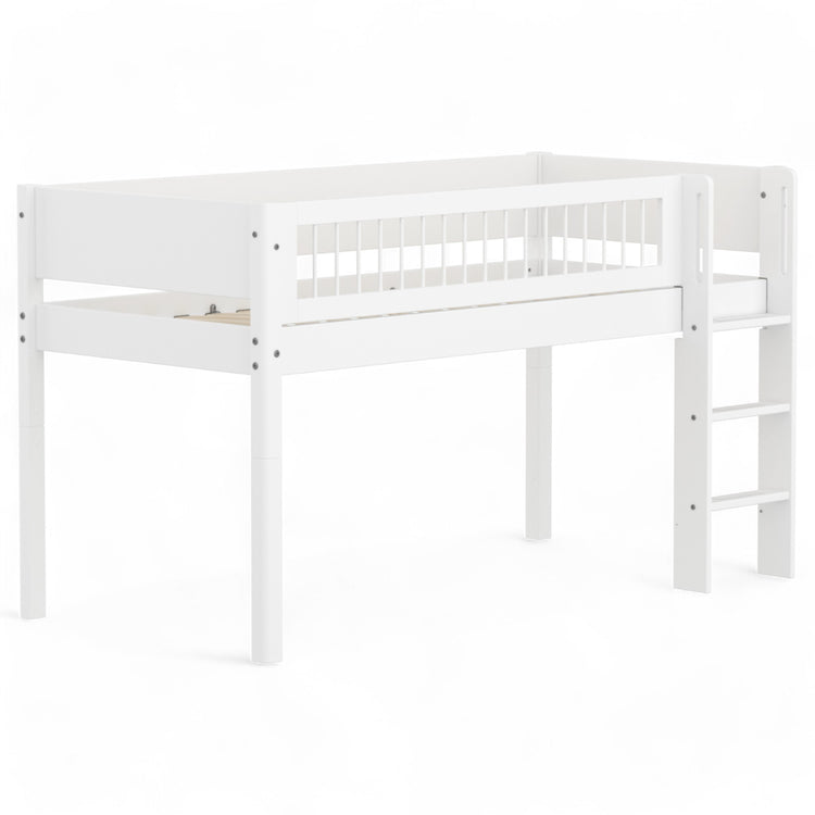 Midslp. F.Wht. MDF 200x90 Str.Ladder Crossbars F.Wht.