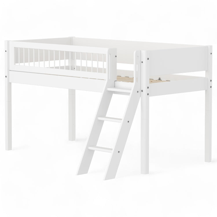 Midslp. F.Wht. MDF 200x90 Sl.Ladder Crossbars F.Wht.