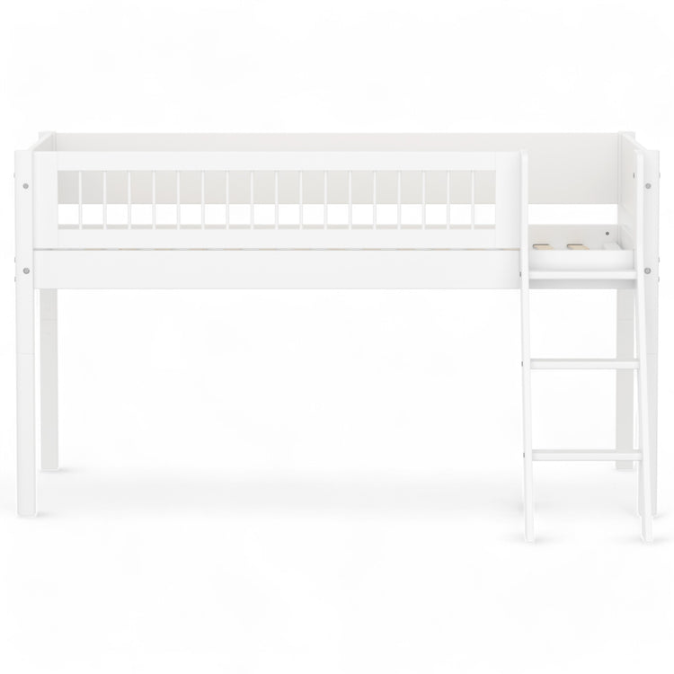 Midslp. F.Wht. MDF 200x90 Sl.Ladder Crossbars F.Wht.