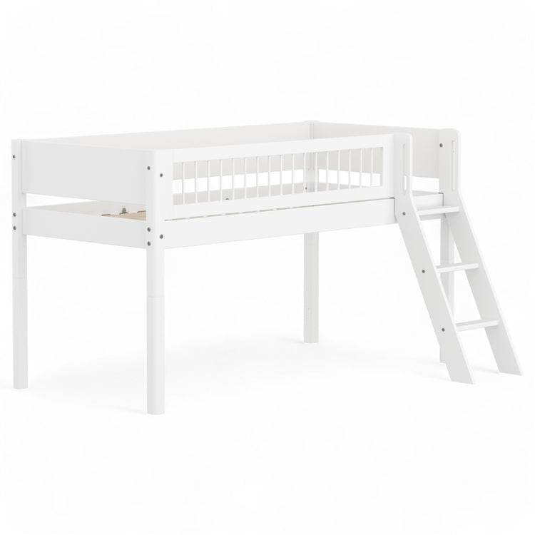 Midslp. F.Wht. MDF 200x90 Sl.Ladder Crossbars F.Wht.