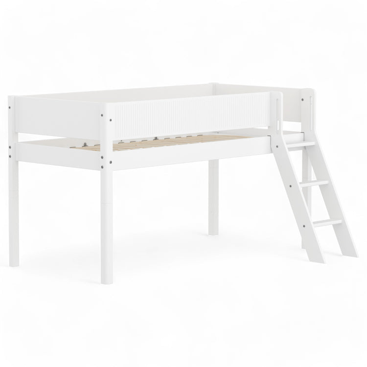 Midslp. F.Wht. MDF 200x90 Sl.Ladder Grooves F.Wht.