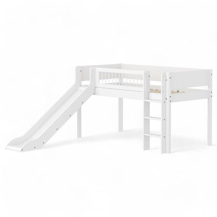 Midslp. + Slide 200x90 Str. Ladder Crossbars F.Wht.