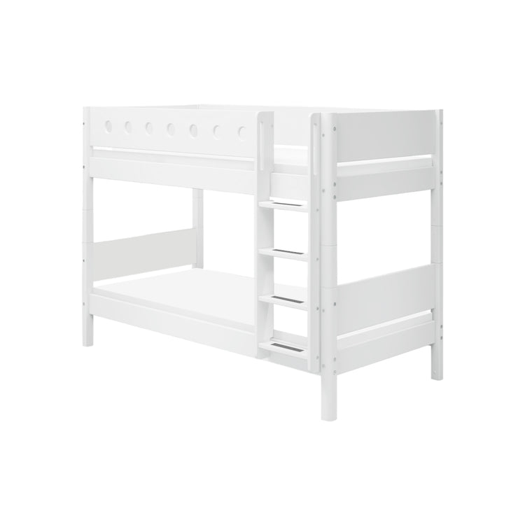 Bunk bed F.Wht. MDF 200x90  Legs F.Wht.  Safety rail F.Wht.