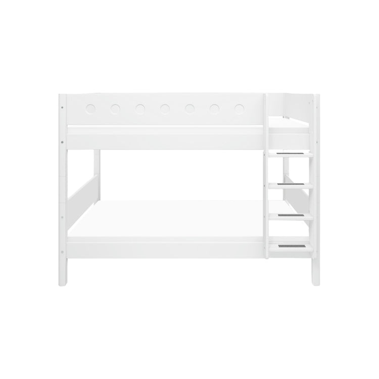 Bunk bed F.Wht. MDF 200x90  Legs F.Wht.  Safety rail F.Wht.