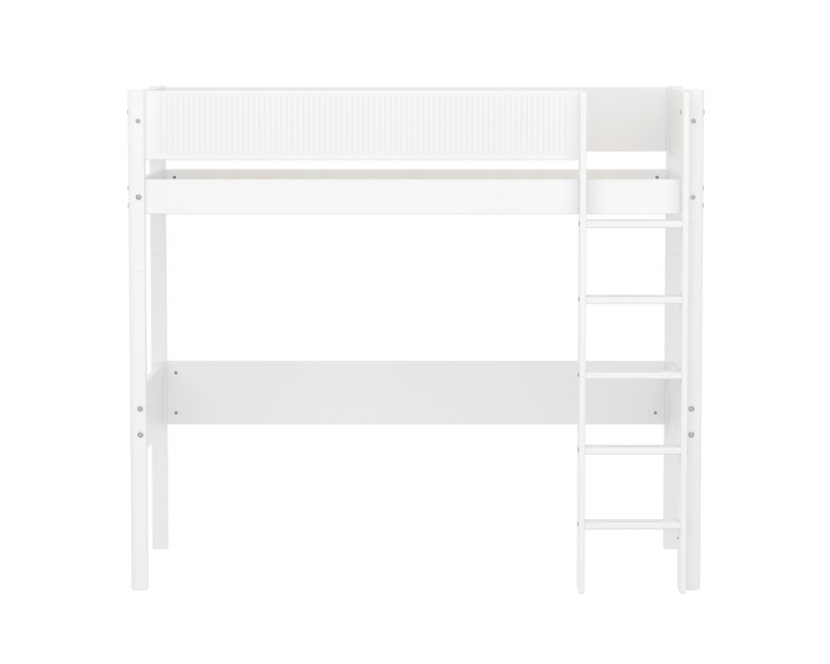 High sleeper F.Wht. MDF 200x90cm Leg F.Wht. Grooves F.Wht.