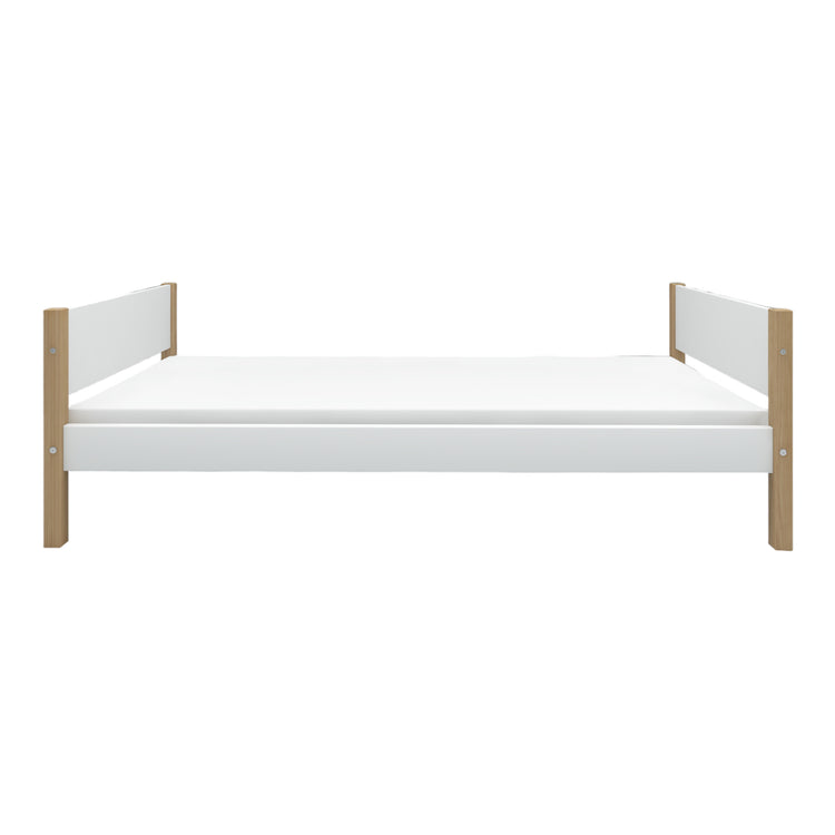 Single bed F.Wht. MDF  200x90  Legs Oak