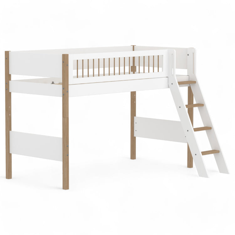 Semi-highsleeper 200x90 Legs + Crossbars Oak SL.Ladder