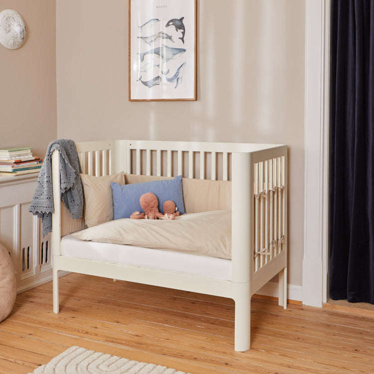 Baby bed 120x70 Cream white   Base in 2 positions