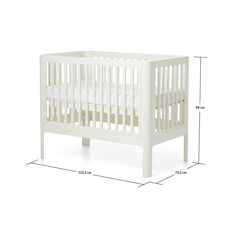 Baby bed 120x70 Cream white   Base in 2 positions