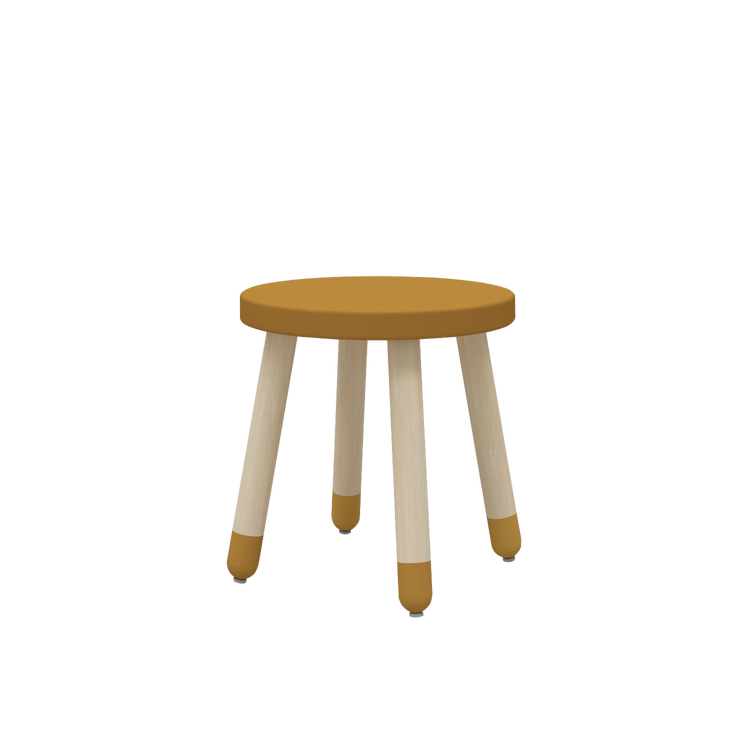 Stool DOTS O30x30cm  Mustard MDF painted seat    Ash legs