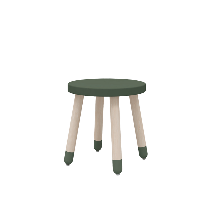 Stool DOTS O30x30cm Deep green MDF painted seat  Ash legs