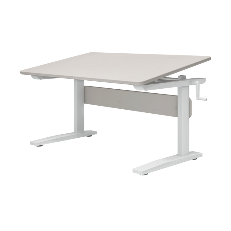Study table Grey W. w/metal frame 120x70 Adjustable height