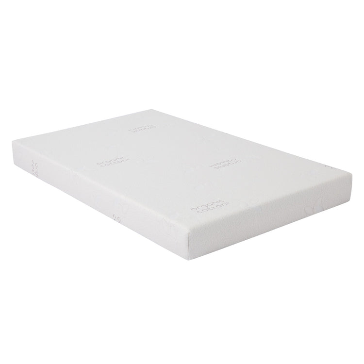 Foam Mattress 120x70x10cm w. White Cotton cover