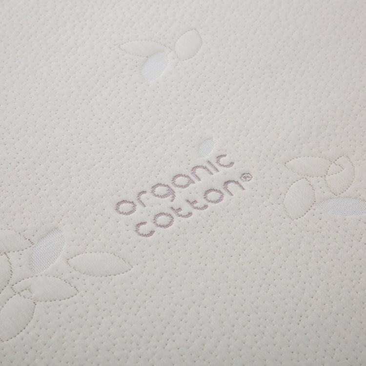Foam Mattress 120x70x10cm w. White Cotton cover