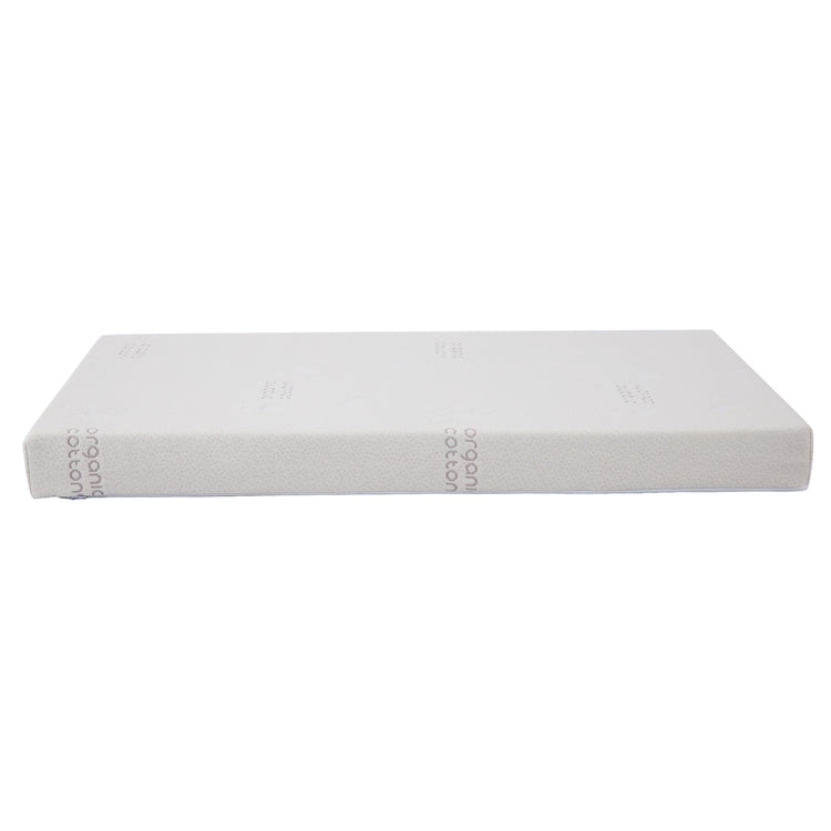 Foam Mattress 120x70x10cm w. White Cotton cover