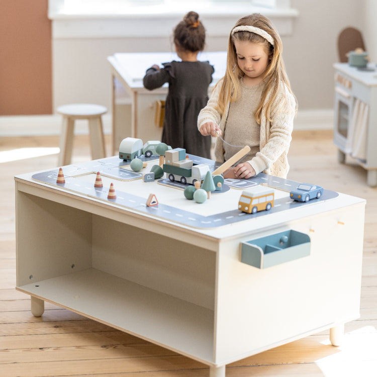 Play table. Warm grey
