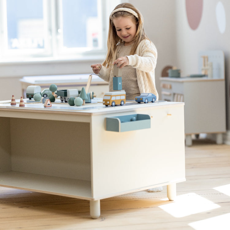 Play table. Warm grey