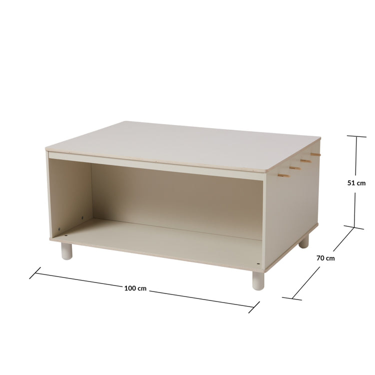 Play table. Warm grey