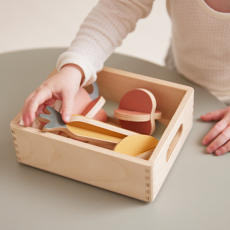Fruits. In wooden box