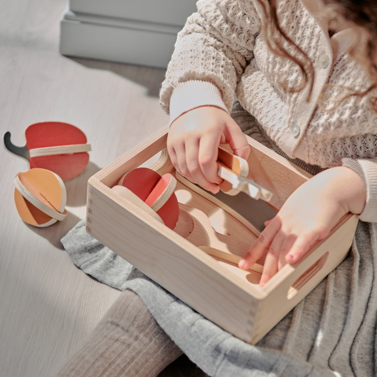 Vegetables. In wooden box