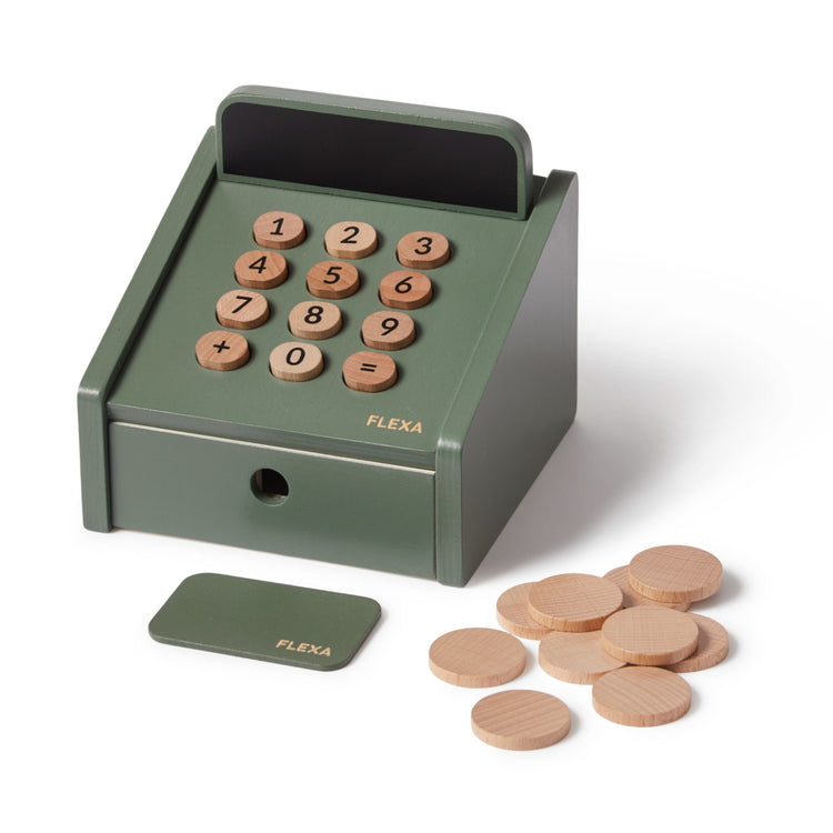 Cash register. Dusty green