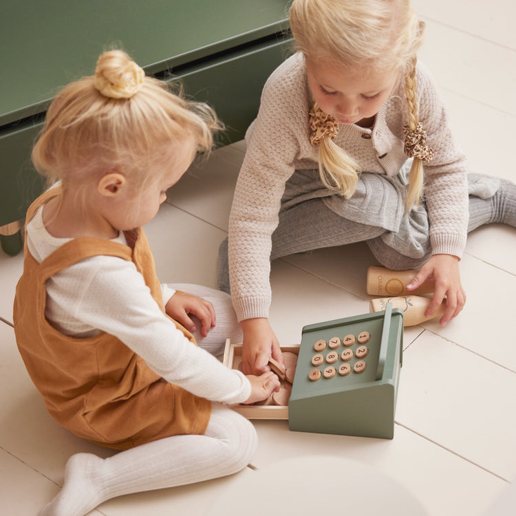 Cash register. Dusty green