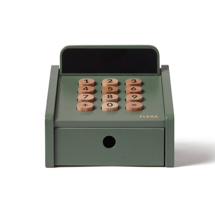 Cash register. Dusty green