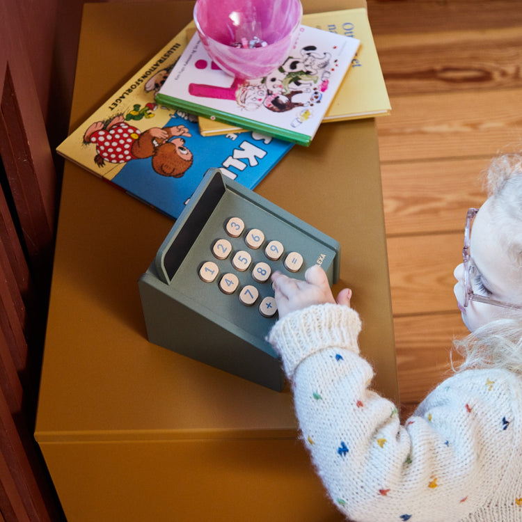 Cash register. Dusty green