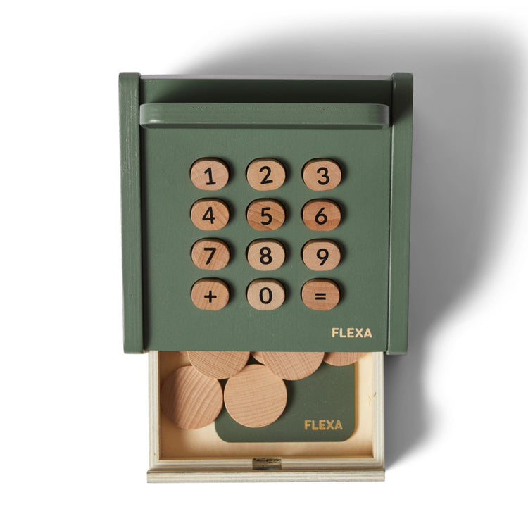 Cash register. Dusty green