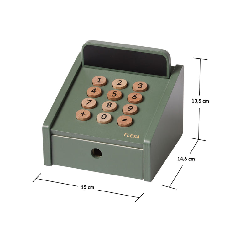 Cash register. Dusty green