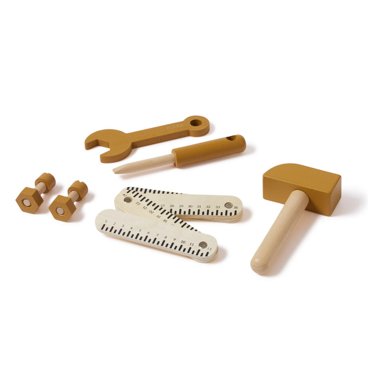 Tool set. 8 pcs. Mustard