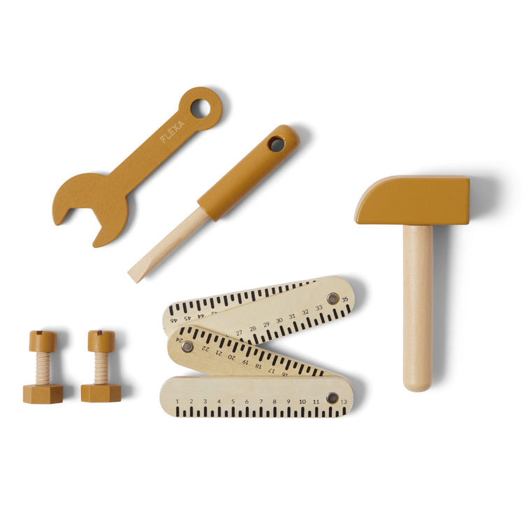 Tool set. 8 pcs. Mustard