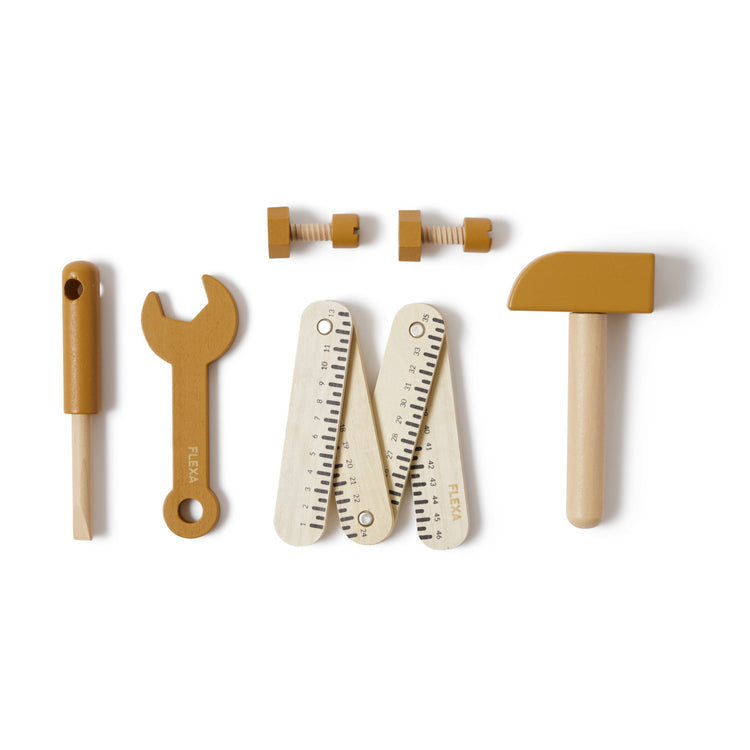 Tool set. 8 pcs. Mustard