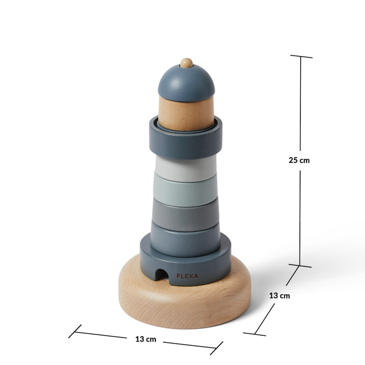 Lighthouse Stacker.   8 pcs. stacker    Blue